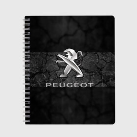 Тетрадь с принтом PEUGEOT в Белгороде, 100% бумага | 48 листов, плотность листов — 60 г/м2, плотность картонной обложки — 250 г/м2. Листы скреплены сбоку удобной пружинной спиралью. Уголки страниц и обложки скругленные. Цвет линий — светло-серый
 | abstract | auto | brand | car | geometry | peugeot | sport | texture | абстракция | авто | автомобильные | бренд | геометрия | классика | машины | модные | пежо | спорт | стиль | текстура