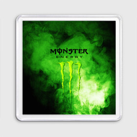 Магнит 55*55 с принтом MONSTER ENERGY в Белгороде, Пластик | Размер: 65*65 мм; Размер печати: 55*55 мм | Тематика изображения на принте: brend | green | monster energy | андреналин | бренд | зеленый | логотип | монстр | напиток | энергетик | энергия