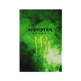 Обложка для паспорта матовая кожа с принтом MONSTER ENERGY в Белгороде, натуральная матовая кожа | размер 19,3 х 13,7 см; прозрачные пластиковые крепления | Тематика изображения на принте: brend | green | monster energy | андреналин | бренд | зеленый | логотип | монстр | напиток | энергетик | энергия