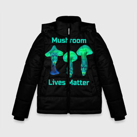Зимняя куртка для мальчиков 3D с принтом Mushroom Lives Matter в Белгороде, ткань верха — 100% полиэстер; подклад — 100% полиэстер, утеплитель — 100% полиэстер | длина ниже бедра, удлиненная спинка, воротник стойка и отстегивающийся капюшон. Есть боковые карманы с листочкой на кнопках, утяжки по низу изделия и внутренний карман на молнии. 

Предусмотрены светоотражающий принт на спинке, радужный светоотражающий элемент на пуллере молнии и на резинке для утяжки | black lives matter | lives matter | гриб | грибнику | грибной | грибы | грибы лозунг | грибы монстры | грибы надпись | грибы неон | грибы прикол | грибы текст | злые грибы | неоновые грибы | сбор грибов