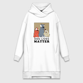 Платье-худи хлопок с принтом Dog Lives Matter в Белгороде,  |  | all lives matter | black lives matter | blm | bulldog | dog | dogs | parody | spaniel | бульдог | все жизни важны | дог | пародия | псы | смешная | смешные | собака | собаки | собачка | собачки | спаниель | упоротая | упоротые | черные жизн