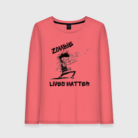 Женский лонгслив хлопок с принтом Zombie Lives Matter в Белгороде, 100% хлопок |  | black lives matter | lives matter | metallica | metallica zombie | nothing else matters | зомби | зомби метал | зомби рокер | металлика | металлика баллады | рок музыка | трэш метал | хеви метал