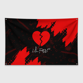 Флаг-баннер с принтом LIL PEEP / ЛИЛ ПИП в Белгороде, 100% полиэстер | размер 67 х 109 см, плотность ткани — 95 г/м2; по краям флага есть четыре люверса для крепления | beautiful | daddy | heart | life | lil | lilpeep | music | peep | rap | rapper | rip | tattoo | лил | лилпип | литл | лого | музыка | папочка | пип | рип | рожица | рэп | рэпер | рэперы | сердечко | сердце | символ | тату | татуировки