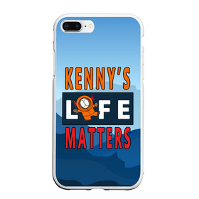 Чехол для iPhone 7/8 Plus матовый с принтом Kennys LIFE matters в Белгороде, Силикон | Область печати: задняя сторона чехла, без боковых панелей | kenny | life matters | lives matter | south park | text | жизнь | кенни | маккормик | текст | фразы | южный парк