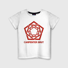 Детская футболка хлопок с принтом Carpenter Brut в Белгороде, 100% хлопок | круглый вырез горловины, полуприлегающий силуэт, длина до линии бедер | carpenter brut | futuresynth | outrun | retrowave | synthwave | ретровейв | синтвейв | синтивейв