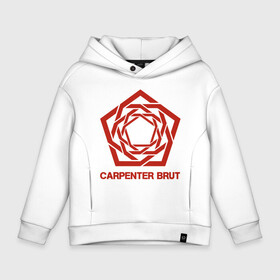 Детское худи Oversize хлопок с принтом Carpenter Brut в Белгороде, френч-терри — 70% хлопок, 30% полиэстер. Мягкий теплый начес внутри —100% хлопок | боковые карманы, эластичные манжеты и нижняя кромка, капюшон на магнитной кнопке | carpenter brut | futuresynth | outrun | retrowave | synthwave | ретровейв | синтвейв | синтивейв