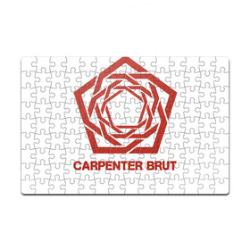 Головоломка Пазл магнитный 126 элементов с принтом Carpenter Brut в Белгороде, полимерный материал с магнитным слоем | 126 деталей, размер изделия —  180*270 мм | carpenter brut | futuresynth | outrun | retrowave | synthwave | ретровейв | синтвейв | синтивейв