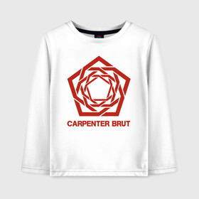 Детский лонгслив хлопок с принтом Carpenter Brut в Белгороде, 100% хлопок | круглый вырез горловины, полуприлегающий силуэт, длина до линии бедер | carpenter brut | futuresynth | outrun | retrowave | synthwave | ретровейв | синтвейв | синтивейв