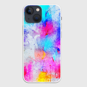 Чехол для iPhone 13 mini с принтом НЕОНОВЫЕ ПОТЕРТОСТИ в Белгороде,  |  | abstraction | watercolor | абстракция красок | акварель | брызги красок | живопись | краска | потертость красок | размытые краски | текстуры | яркие краски