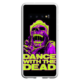 Чехол для Samsung Galaxy S10 с принтом DANCE WITH THE DEAD в Белгороде, Силикон | Область печати: задняя сторона чехла, без боковых панелей | dance with | dance with the dead | rock | the dead | музыка | рок