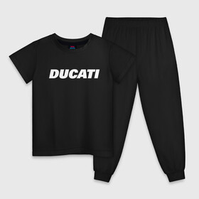 Детская пижама хлопок с принтом DUCATI в Белгороде, 100% хлопок |  брюки и футболка прямого кроя, без карманов, на брюках мягкая резинка на поясе и по низу штанин
 | Тематика изображения на принте: ducati | moto | дукати | мото | мотоспорт