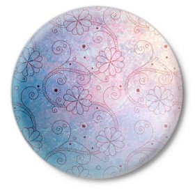 Значок с принтом Нежные цвета в Белгороде,  металл | круглая форма, металлическая застежка в виде булавки | арт | вектор | нежные цвета | переход цветов | плавный переход | рисунок | розовый | фиолетовый