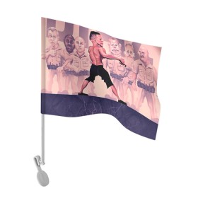 Флаг для автомобиля с принтом Нейт Диаз(Nate Diaz) в Белгороде, 100% полиэстер | Размер: 30*21 см | арт. | бои | бокс | единоборства | мма