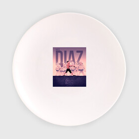Тарелка с принтом Нейт Диаз(Nate Diaz) в Белгороде, фарфор | диаметр - 210 мм
диаметр для нанесения принта - 120 мм | арт. | бои | бокс | единоборства | мма