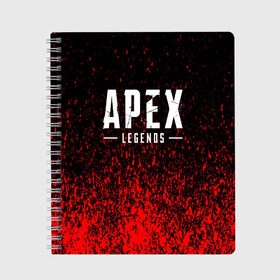 Тетрадь с принтом Apex Legends в Белгороде, 100% бумага | 48 листов, плотность листов — 60 г/м2, плотность картонной обложки — 250 г/м2. Листы скреплены сбоку удобной пружинной спиралью. Уголки страниц и обложки скругленные. Цвет линий — светло-серый
 | apex | apex legends | battle | battle royal | bloodhound | titanfall | wraith | апекс | апекс легендс | батл | битва | война | королевская битва | легендс | рояль