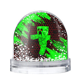 Снежный шар с принтом MINECRAFT CREEPER в Белгороде, Пластик | Изображение внутри шара печатается на глянцевой фотобумаге с двух сторон | creeper | game | minecraft | блоки | игра | квадраты | компьютерная | крипер | криппер | майнкрафт | огонь