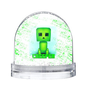 Снежный шар с принтом MINECRAFT CREEPER в Белгороде, Пластик | Изображение внутри шара печатается на глянцевой фотобумаге с двух сторон | creeper | game | minecraft | блоки | игра | квадраты | компьютерная | крипер | криппер | майнкрафт | огонь
