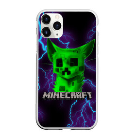 Чехол для iPhone 11 Pro Max матовый с принтом MINECRAFT CREEPER CAT в Белгороде, Силикон |  | creeper | game | minecraft | блоки | игра | квадраты | компьютерная | крипер | криппер | майнкрафт | огонь