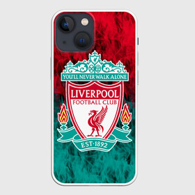 Чехол для iPhone 13 mini с принтом LIVERPOOL. в Белгороде,  |  | fc | football | football club | liverpool fc | sport | британский футбольный клуб | ливерпуль фк | мерсисайд | спорт | уефа | униформа | фирменные цвета | фк | футбол | футбольный клуб