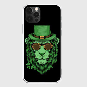 Чехол для iPhone 12 Pro Max с принтом ЛЕВ ИРЛАНДЕЦ в Белгороде, Силикон |  | Тематика изображения на принте: irish | lion | pride | зеленый | ирландия | клевер | лев | прайд | царь зверей | шляпа
