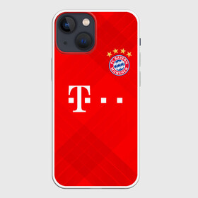 Чехол для iPhone 13 mini с принтом BAYERN MUNCHEN. в Белгороде,  |  | fc | fc bayern munich | football | football club | sport | клуб германии | мюнхен | немецкий футбольный клуб | спорт | уефа | униформа | фирменные цвета | фк | футбол | футбольный клуб | футбольный клуб бавария