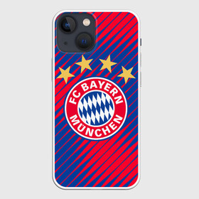 Чехол для iPhone 13 mini с принтом BAYERN MUNCHEN. в Белгороде,  |  | fc | fc bayern munich | football | football club | sport | клуб германии | мюнхен | немецкий футбольный клуб | спорт | уефа | униформа | фирменные цвета | фк | футбол | футбольный клуб | футбольный клуб бавария