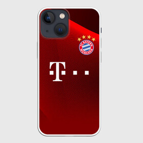 Чехол для iPhone 13 mini с принтом BAYERN MUNCHEN. в Белгороде,  |  | fc | fc bayern munich | football | football club | sport | клуб германии | мюнхен | немецкий футбольный клуб | спорт | уефа | униформа | фирменные цвета | фк | футбол | футбольный клуб | футбольный клуб бавария