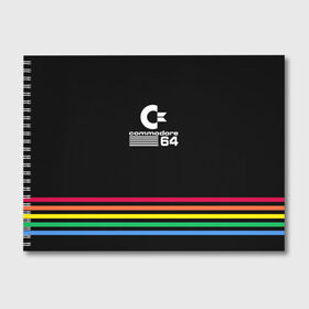 Альбом для рисования с принтом Commodore 64 в Белгороде, 100% бумага
 | матовая бумага, плотность 200 мг. | commodore 64 | комп | компьютер | программирование | программист | ретро