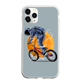 Чехол для iPhone 11 Pro матовый с принтом Космический велосипедист (Z) в Белгороде, Силикон |  | bicycle | bicyclist | bike | biker | bmx | cycle | galaxy | moon | rider | space | stars | байкер | бмх | вело | велогонщик | велосепедист | велосипед | велоспорт | гонщик | космос | луна