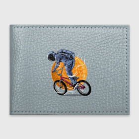 Обложка для студенческого билета с принтом Космический велосипедист (Z) в Белгороде, натуральная кожа | Размер: 11*8 см; Печать на всей внешней стороне | Тематика изображения на принте: bicycle | bicyclist | bike | biker | bmx | cycle | galaxy | moon | rider | space | stars | байкер | бмх | вело | велогонщик | велосепедист | велосипед | велоспорт | гонщик | космос | луна