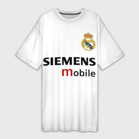 Платье-футболка 3D с принтом Рауль Реал Мадрид в Белгороде,  |  | 7 | raul | real madrid | испанский футбольный клуб | ла лига | легенда реала | логотип реала | нападающий | номер 7 | рауль | реал мадрид | сименс мобайл | эмблема реала