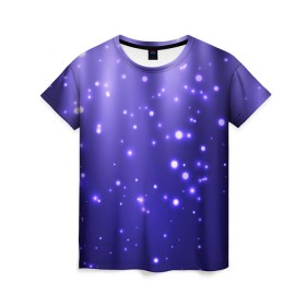 Женская футболка 3D с принтом Мерцающие Светлячки в Белгороде, 100% полиэфир ( синтетическое хлопкоподобное полотно) | прямой крой, круглый вырез горловины, длина до линии бедер | stars | блестки | брызги | вода | водопад | вселенная | галактика | глубина | горошек | градиент | звездные | звездопад | космос | краски | лагуна | море | неоновый | ночь | огоньки | океан | переливы