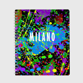 Тетрадь с принтом Milano в Белгороде, 100% бумага | 48 листов, плотность листов — 60 г/м2, плотность картонной обложки — 250 г/м2. Листы скреплены сбоку удобной пружинной спиралью. Уголки страниц и обложки скругленные. Цвет линий — светло-серый
 | fashion | italy | milano | paint | vanguard | авангард | италия | краска | милан | мода | надпись | текст | фраза