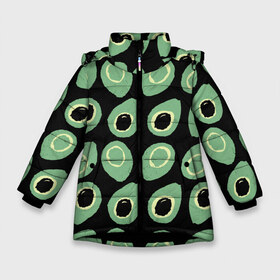 Зимняя куртка для девочек 3D с принтом avocado в Белгороде, ткань верха — 100% полиэстер; подклад — 100% полиэстер, утеплитель — 100% полиэстер. | длина ниже бедра, удлиненная спинка, воротник стойка и отстегивающийся капюшон. Есть боковые карманы с листочкой на кнопках, утяжки по низу изделия и внутренний карман на молнии. 

Предусмотрены светоотражающий принт на спинке, радужный светоотражающий элемент на пуллере молнии и на резинке для утяжки. | avocado | авокадо | веганство | вегетарианство | еда | зеленый | земля | зож | листья | овощи | позиция | природа | фрукты