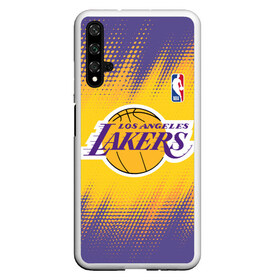 Чехол для Honor 20 с принтом Los Angeles Lakers в Белгороде, Силикон | Область печати: задняя сторона чехла, без боковых панелей | basketball | game | lakers | los angeles | los angeles lakers | nba | sport | баскетбол | игра | лейкерс | лос анджелес | лос анджелес лейкерс | нба | спорт