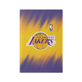 Обложка для паспорта матовая кожа с принтом Los Angeles Lakers в Белгороде, натуральная матовая кожа | размер 19,3 х 13,7 см; прозрачные пластиковые крепления | Тематика изображения на принте: basketball | game | lakers | los angeles | los angeles lakers | nba | sport | баскетбол | игра | лейкерс | лос анджелес | лос анджелес лейкерс | нба | спорт