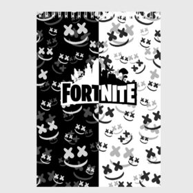 Скетчбук с принтом FORTNITE MARSHMELLO в Белгороде, 100% бумага
 | 48 листов, плотность листов — 100 г/м2, плотность картонной обложки — 250 г/м2. Листы скреплены сверху удобной пружинной спиралью | dj | fortnite | marshmello | marshmellow | usa | америка | игра | клуб | клубная музыка | мармело | маршмелло | маршмеллоу | музыка | музыкант | фортнайт | фортните