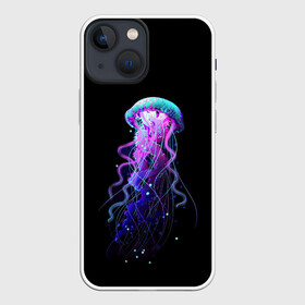 Чехол для iPhone 13 mini с принтом Jellyfish в Белгороде,  |  | art | black. neon | jellyfish | медуза