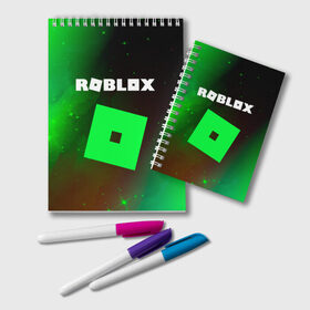 Блокнот с принтом ROBLOX РОБЛОКС в Белгороде, 100% бумага | 48 листов, плотность листов — 60 г/м2, плотность картонной обложки — 250 г/м2. Листы скреплены удобной пружинной спиралью. Цвет линий — светло-серый
 | blocks | blox | game | games | logo | minecraft | mobile | online | roblocks | roblox | robux | studio | блоки | игра | игры | квадрат | квадратик | кщидщч | лого | логотип | майнкрафт | онлайн | роблокс | робукс | символ | символы | студия
