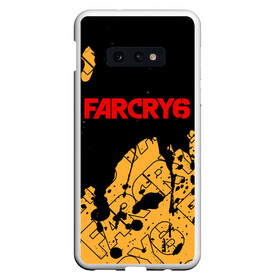 Чехол для Samsung S10E с принтом FAR CRY 6 ФАР КРАЙ 6 в Белгороде, Силикон | Область печати: задняя сторона чехла, без боковых панелей | cry | dawn | far | far cry 6 | farcry | farcry 6 | farcry6 | game | games | logo | new | primal | six | антон | дэни | игра | игры | кастильо | край | лого | логотип | рохас | символ | символы | фар | фар край 6 | фаркрай | фаркрай 6 | фаркрай6