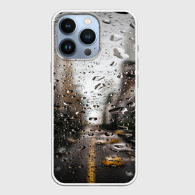 Чехол для iPhone 13 Pro с принтом Дождь капли на стекле город в Белгороде,  |  | абстракция | блики | боке | вода | город | градиент | дождь | дорога | капли | капли на стекле | круги | лето | пасмурно | природа | роса | свет | симметрия | темный | фото