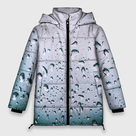 Женская зимняя куртка 3D с принтом Капли окно стекло дождь серо в Белгороде, верх — 100% полиэстер; подкладка — 100% полиэстер; утеплитель — 100% полиэстер | длина ниже бедра, силуэт Оверсайз. Есть воротник-стойка, отстегивающийся капюшон и ветрозащитная планка. 

Боковые карманы с листочкой на кнопках и внутренний карман на молнии | абстракция | блики | боке | брызги | вечер | вода | градиент | дача | дождь | капли | капли на стекле | лес | лето | мрачно | окно | природа | роса | свет | силуэты | симметрия | текстура | темный | фото