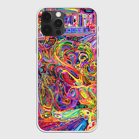 Чехол для iPhone 12 Pro Max с принтом НЕОНОВЫЕ ЛИНИИ АБСТРАКЦИЯ в Белгороде, Силикон |  | abstract | abstraction | color | geometry | paitnt | psy | абстракция | геометрия | краски | неоновые | психоделика