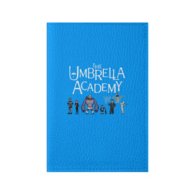 Обложка для паспорта матовая кожа с принтом The umbrella academy в Белгороде, натуральная матовая кожа | размер 19,3 х 13,7 см; прозрачные пластиковые крепления | dark horse comics | netflix | the umbrella academy | umbrella | академия амбрелла | белая скрипка | бен харгривз | комикс | комильфо | космобой | кракен | реджинальд харгривз | сеанс | слух