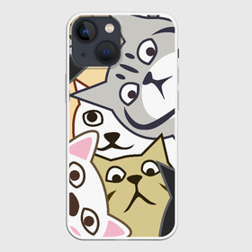 Чехол для iPhone 13 mini с принтом Котики Шпионы в Белгороде,  |  | anime | art | casual | cat | cats | cute | funny | kawaii | kitty | meme | memes | pussy | selfie | аниме | арт | животные | каваи | кавай | кот | коте | котик | котики | коты | кошка | кэжуал | мем | мемы | милота | приколы | прикольные | се