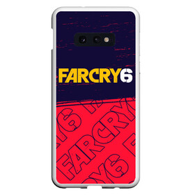 Чехол для Samsung S10E с принтом FAR CRY 6 ФАР КРАЙ 6 в Белгороде, Силикон | Область печати: задняя сторона чехла, без боковых панелей | cry | dawn | far | far cry 6 | farcry | farcry 6 | farcry6 | game | games | logo | new | primal | six | антон | дэни | игра | игры | кастильо | край | лого | логотип | рохас | символ | символы | фар | фар край 6 | фаркрай | фаркрай 6 | фаркрай6