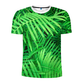 Мужская футболка 3D спортивная с принтом SUMMER TEXTURE в Белгороде, 100% полиэстер с улучшенными характеристиками | приталенный силуэт, круглая горловина, широкие плечи, сужается к линии бедра | summer | tropic | жара | летний | лето | отдых | пальмы | природа | текстура | тропикано | тропики