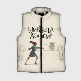 Женский жилет утепленный 3D с принтом The umbrella academy в Белгороде,  |  | dark horse comics | netflix | the umbrella academy | umbrella | академия амбрелла | белая скрипка | бен харгривз | комикс | комильфо | космобой | кракен | реджинальд харгривз | сеанс | слух