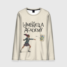 Мужской лонгслив 3D с принтом The umbrella academy в Белгороде, 100% полиэстер | длинные рукава, круглый вырез горловины, полуприлегающий силуэт | Тематика изображения на принте: dark horse comics | netflix | the umbrella academy | umbrella | академия амбрелла | белая скрипка | бен харгривз | комикс | комильфо | космобой | кракен | реджинальд харгривз | сеанс | слух