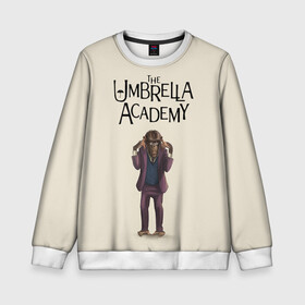 Детский свитшот 3D с принтом The umbrella academy в Белгороде, 100% полиэстер | свободная посадка, прямой крой, мягкая тканевая резинка на рукавах и понизу свитшота | dark horse comics | netflix | the umbrella academy | umbrella | академия амбрелла | белая скрипка | бен харгривз | комикс | комильфо | космобой | кракен | реджинальд харгривз | сеанс | слух